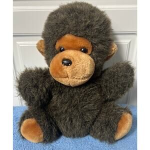 Vintage Yangjee Brown Gorilla Plush Hand Puppet 12"